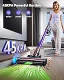 Cordless Vacuum Cleaner 550W 45KPA Powerful Suction 60 Mins Stick Handheld Vacuum Cleaners Green LED Anti-Tangle Brush Aromatherapy 1.8L Dust Cup One-Touch Empty for Carpet/Hardwood/Pet Hair/Car/Stair