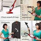 H2O X5+ Steam Mop and Handheld Steam Cleaner – Multifunctional & Multipurpose System for Floors, Carpets, Windows, Upholstery, Kitchens & Bathrooms (Red)