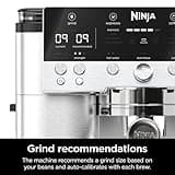 Ninja Luxe Premier 3-in-1 Coffee Machine, Latte, Cappuccino, Cold Brew & Espresso Maker With Built in Bean Grinder & Milk Frother, Easy to Use, 4 Automated Froth Presets, Silver, ES601UK