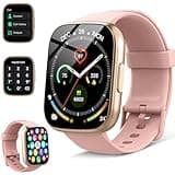 Smart Watch for Men Women Answer/Make Call, 1.95" HD Touch Screen Fitness Watch with Heart Rate/SpO2/Sleep Monitor/Step Counter, 100+ Sports IP68 Waterproof Activity Tracker Watch for Android iOS Pink