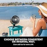 Shark FlexBreeze Pro Mist Cordless Indoor & Outdoor Fan with Outdoor Misting System, 20m Cooling Reach, 24hr Runtime, Pedestal & Table Fan, 5 Speeds, Quiet, Remote Control, Charcoal Grey FA300UK