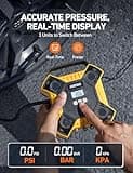 AstroAI Car Tyre Inflator Air Compressor 12V DC & 160PSI Integrated Metal Structure Digital Car Tyre Pump with LED Light, Preset Pressure and Auto Stop for Car Bike Motorcycle, and Others