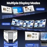 KPKUE 15.6" Laptop Screen Extender Monitor, 1080P FHD IPS Dual Portable Monitor for Laptop, Compatible with 12" -16" Laptops, Plug and Play (Windows only) X90E