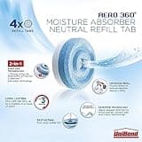 Unibond AERO 360° Moisture Absorber Neutral Refill Tab, ultra-absorbent and odour-neutralising, Aero 360 Neutral Fragance Pack 4 Refills Multi Buy 6