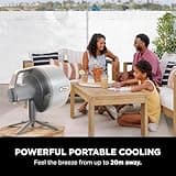 Shark FlexBreeze Pro Mist Cordless Indoor & Outdoor Fan with Outdoor Misting System, Up to 20m Reach, 24hr Runtime, Pedestal & Table Fan, 5 Speeds, Quiet, Remote Control, Dove FA300WHUK