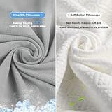 PKBD Memory Foam Pillow with Replacement Pillowcase(Cooling Ice Silk&Cotton),Neck/Shoulder Pain Relief,Ergonomic Orthopedic Cervical Pillow,Bed Pillow for Side,Back,Stomach Sleepers