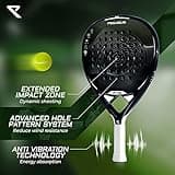 RYZE PEGASUS Padel Racket in 100% Carbon Fiber - Max Power + Control - Pro Paddle Racket for Adults EVA-17 Flex Foam - 360g Light & Durable - Paddle Tennis Racket + Free Carry Case Included