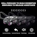AB Roller Exercise Wheel 1.8M Automatic Rebound Ab Roller, Automatic Rebound AB Wheel With Knee Mat & Timer and Phone Holder for Home Fitness Calisthenics Equipment