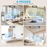 Humhold 12000 BTU Portable Air Conditioner with Remote Control, 3 in 1 AC Cooling Unit with Fan and Dehumidifier, Refreshes Room Up to 500 Square Feet, Mode