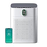 MORENTO Smart Air Purifier for home Large Rooms up to 1076 ft², Wi-Fi and Alexa compatible, Auto Mode, Quiet Mode 24dB, HEPA Filter Removes Dust, Pollen, Smoke 1 Pack + 2 Pack Filters