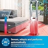 PHILIPS Air Performer 3-in-1: Purifier, Heater & Cooling Fan – Cleans 70m², Removes 99.97% of Allergens and Pollutants. HEPA Filter, Smart Sensors, Alexa, App. Quiet & Energy Efficient (AMF870/35)