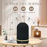Ceramic Essential Oil Diffuser For Home Electric 200ml Large Humidifier Cool Mist Aromatherapy Premium Ultrasonic 4 In 1, 9 LED Lights, 4 Timer Adjust Settings