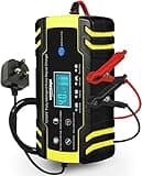 HAUSPROFI 12V/24V 8Amp Automatic Battery Charger with 3-Stage Charging, 6 Modes, LCD Screen, Intelligent Charging, Repairs, Maintains Car, Motorcycle, Boat, Mower Battery