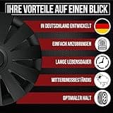 Albrecht Auto-Zubehör 09095 Steel Wheel Trims Wheel Trims 15" Black Set of 4