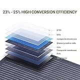 ALLPOWERS SF200 200W Flexible Solar Panel with IP68 Waterproofing ETFE Photovoltaic Solar Module, 32V Off-Grid Semi-Flexible Mono Solar Panel for Roof RV Motorhome Boat Cabin Van Uneven Surfaces