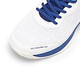 FitVille Mens Extra Wide Tennis Trainers Badminton Squash Shoes with Arch Support for Pickleball Volleyball White 10 UK