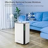 Hangsun 20L/Day Dehumidifiers for Home Dehumidifier for Drying Clothes and Damp with Digital Humidity Display, Continuous Drainage, 24 Hour Timer, Ideal for Laundry Room, Basement, Bedroom, Bathroom