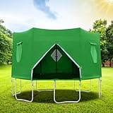 Foldable Trampoline, 6ft 8ft 10ft 12ft 14ft Trampoline Tent, Tra-mpoline Top Round Shade Cover, Foldable Design, Waterproof And Sunscreen For Birthday Parties, Picnics, And Community Activities