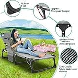 Ryuhic Folding Camping Beds for Adults, Heavy Duty Outdoor Camping Cot with Mattress, Oversized Portable Sleeping Bed for Camp Home Office Use