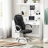 SONGMICS Executive Office Chair with High Back, Durable and Stable, Height Adjustable, Ergonomic, Black, OBG22BUK, 73 x 70 x (112-122) cm, 777OBG22BUK
