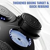 Music Boxing Machine, Smart Bluetooth Boxing Machine, Wall Mounted USB Charging Boxing Training Equipment with 9 Speeds and Modes, Boxing Gloves, LED Lights for Adults and Kids (Black)