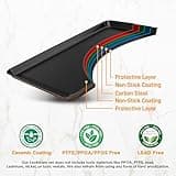 NutriChef Baking Tray Set, Stackable Bakeware Trays, Smart Space Stacking Baking Trays, 8 Pcs Non-Stick Oven Safe Baking Sets w/ Cookie, Loaf Pan, Pizza Pan, Muffin Tins, Cake Tin, Round/Square Pans