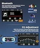 Double Din Car Stereo with Wireless Carplay Android Auto, Podofo 7 inch HD IPS Touch Screen Bluetooth Radio, Mirror Link, FM, EQ Audio, SWC, Backup Camera, External Mic, TF/Aux/USB+Type-C Ports