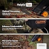 VonHaus Leaf Blower and Vacuum 3000W – Corded Leaves Collector, Clear Gardens, Patios, Gutters, Driveways & More – Lightweight, 10m Cable, Shoulder Strap, Wheels, 35L Collection Bag – 3 Year Warranty