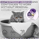 Cat Repellent Treatment, Cat Repellent Collars, Adjustable Cat Repellent Collar, Waterproof, Reflective, Natural Repellent Cat Collar(Single Pack, Purple)