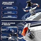 USB C Mobile Gaming Controller for iPhone 16/iPhone 15 Series & Android (Type-C),Plug and Play Gamepad Joystick, Stream PS5/Xbox/PC Games on Mobile,Cloud Gaming, Hall Effect Rocker & Trigger