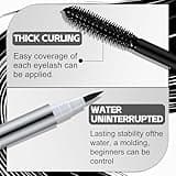 Apooliy Black Mascara and Liquid Eyeliner Duo,Waterproof, Smudge-Proof, All-Day Wear Eye Makeup Set for Bold, Dramatic Eyes（2Pcs）