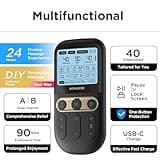 4 in 1 - D.I.Y & Tens Unit & EMS & Massage Muscle Stimulator, Dual Channel Therapy Machine for Pain Relief, FDA Cleared Rechargeable Electronic Pulse Massager,with 12pcs Electrode Pads
