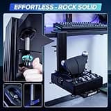 Hotas Mount, Joystick Mount, Aluminum Flight Stick Desk Mount for Logitech X56, X52, X52 Pro, Thrustmaster T.1600M, TCA, T.Flight Hotas One, 4, X, Airbus, VKB Gladiator Nxt (Red)