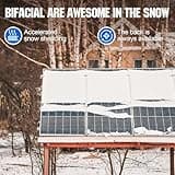 ECO-WORTHY 400W Bifacial Solar Panel 2pcs 195 Watt 12 Volt Monocrystalline Solar Panel Module Off Grid PV Power for Home, Camping, Boat, Shed Farm, RV