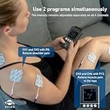 axion 4-Channel, Rechargeable TENS Machine for Pain Relief STIM-PRO X9B | EMS Muscle Stimulator, Massager and TENS Unit with 60 Modes incl. 8pcs 5x5cm and 4pcs 10x5cm TENS Machine Electrode Pads
