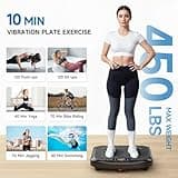 Vibration Plate Exercise Machine,Whole Body Workout Power Vibrate Fitness Platform Vibration Plate for Lymphatic Drainage, Weight Loss & Shaping