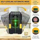 PREXISO 30m Laser Level, Rechargeable Self Leveling Cross Line Green, Horizontal and Vertical Line Laser Level with Magnetic Holder, for Construction, House Decoration(Tripod Not Included)