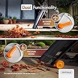 VonHaus Leaf Blower and Vacuum 3000W – Corded Leaves Collector, Clear Gardens, Patios, Gutters, Driveways & More – Lightweight, 10m Cable, Shoulder Strap, Wheels, 35L Collection Bag – 3 Year Warranty