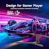 38 Inch Curved Gaming Monitor, 1500R PC Screen 144hz UWQHD 3840x1600, Curved Screen Computer Display with FreeSync & Eye-Care Technology, DP, HDMI, Ultra-Thin Bezel