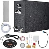 VEVOR 12KW Steam Shower Generator, Segmented Heating & Temperature Customization & 24h Timer Steam Kit, Automatic Drainage Home Steam Shower System Tested to UL Standards
