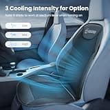COMFIER Cooling Car Seat Covers Front Seats, Black 12V Cooling Car Seat Cushions, Front Seat Covers for Cars SUV Universal