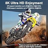 Camgeet 8K KVM Switch 3 Monitors 3 Computers 4K@144Hz 8K@60Hz, Triple Monitor KVM Switch HDMI + 2 Displayport for 3 PC Share 3 Monitor and 4 USB3.0 Ports, kvm switches with Wired Remote usb 3.0 Cable