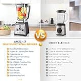 AMZCHEF Blender Smoothie Maker - 2000W Commercial Blender with 2L BPA Free Container - 25000RPM High Speed blender with 8 Speeds Control for kitchen - 4 Presets for Ice/Juice/Smoothie/Nuts