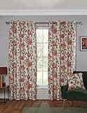 ILIV Sundour Linden Eyelet Curtains Ring Top Curtain Pair Cream 90x90 (229x183cm)