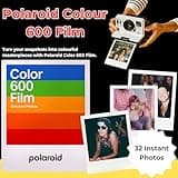Clikoze Instant Camera Film Bundle with Polaroid 600 Film Colour x32 Shot Pack, Wall hanging Polaroid Album and Instant Photography Tips Card