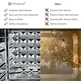HYSapientia® 24L Air Fryer Oven With Rotisserie Large XXL Digital Knob 1800W 10 in 1 airfryer Countertop Convection Mini Toaster Oven electric and grill, Stainless steel inner, Full Accessory Set