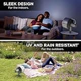 Shark FlexBreeze Pro Mist Cordless Indoor & Outdoor Fan with Outdoor Misting System, Up to 20m Reach, 24hr Runtime, Pedestal & Table Fan, 5 Speeds, Quiet, Remote Control, Dove FA300WHUK