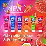 SKINS Sex Lube - Water Based Lube, Tingle Lube and an Anal Lubricant, with 3 Flavoured Lubes for Couples - Vital Lubricants Set and Fruity Edible Lubricants & Licks