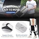 JADDUO Telescopic Ladder 5.0 m, Extendable Steps, Aluminium Extendable Ladder, DIY, Foldable, Extendable, Unique Right, Multifunctional Ladder, Load Capacity 150 kg, Step Distance 30 cm