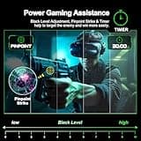 Minifire 27 Inch Gaming Monitor, 180Hz, Curved Gaming Monitor, Built in Speaker, Crosshair, 1Ms, sRGB130%, FHD 1080P Computer Screen, VESA Compatible, Eye Care Adaptive Sync HDMI＆DP Prots （MFG27C1 ）